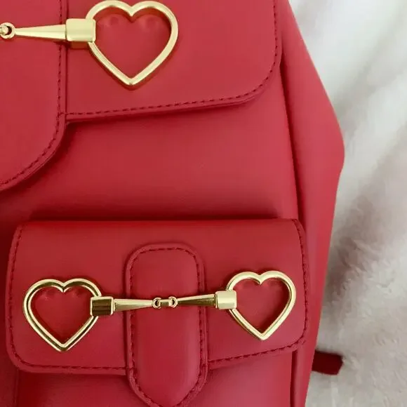 Love Moschino Heart-Shaped Horsebit Backpack Buy Love Moschino Black Padded Heart Logo Backpack in PU  main image 3